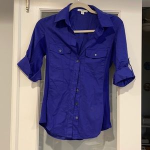 Blue button down shirt